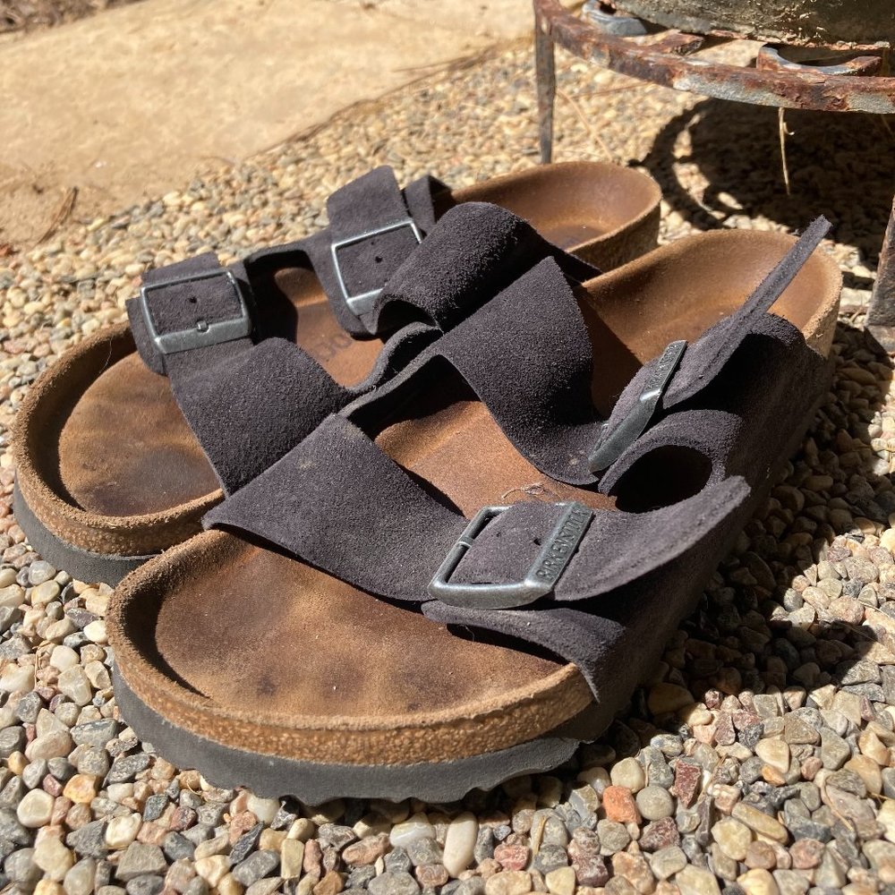 BIRKENSTOCK Black Suede Arizona Size 36